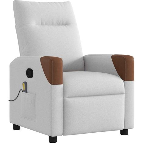 Maison Exclusive - Massagesessel Wolkengrau Stoff