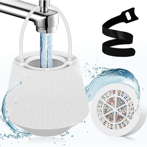 Filtre à eau pour baignoire, filtre de douche, filtre à eau à 8 étapes pour bain, filtre de douche pour eau dure, filtre à eau pour le bain, pour une peau plus douce et plus lisse (1/5)