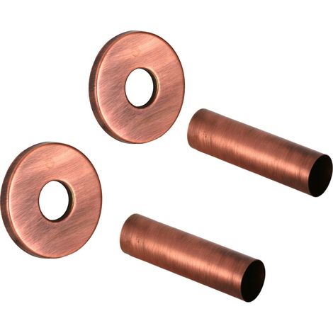 Kit revestimiento de pared en latón para válvulas decorativas de radiadores Ø12-Ø16 en color cobre Arteclima 3181870MR  cobre (1/2)