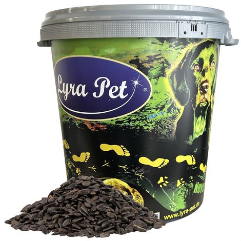 10 kg de graines de tournesol Lyra Pet® noires Nouvelle récolte en bac de 30 L