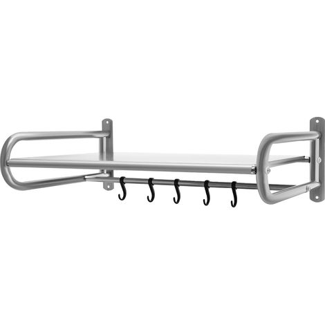 Support de four à micro-ondes, hauteur réglable, comprend des crochets flexibles, Gris Clair, 30KG Charge, 2-niveaux (1/2)