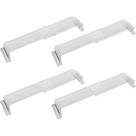 Lot de 4 déviateurs d'air magnétiques réglables 22,86-38,1 cm pour bouches de ventilation plafond sol mur en PC transparent (1/5)