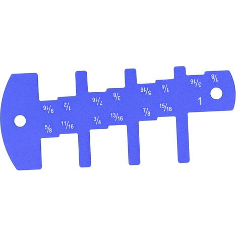 Outil de jauge de profondeur de routeur, modèle de mesure de hauteur impérial, outil de bricolage pour le travail du bois 1/8-1 pouces bleu (1/5)