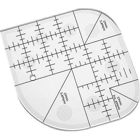 Zweiteilige, gebogene quadratische Quiltschablone für Patchworkarbeiten mit abgerundeten Kanten, Nähzubehör, Patchwork-Werkzeuge, Heim, Büro (1/5)