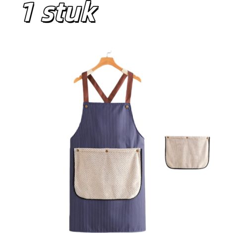 tablier imperméable et résistant à l'huile avec serviette amovible extra épais pour la cuisine idéal pour la pâtisserie couleur bleu (1/5)