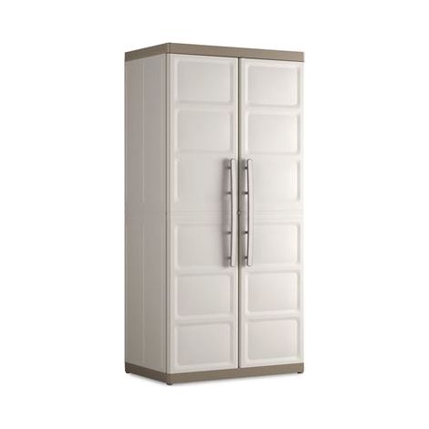 KETER Armario INTERIOR EXCELLENCE escobero resina estantería almacenaje resistente cerradura certificación TÜV 65x45x182 WxDxH cm (1/7)