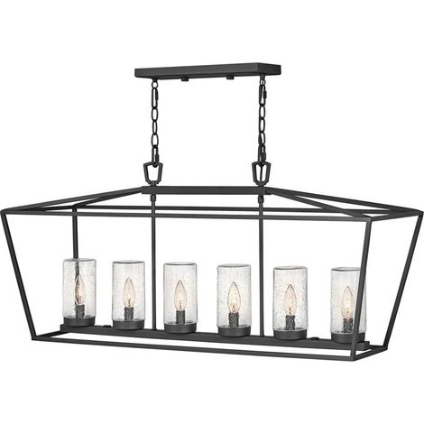 Elstead Hinkley Alford Lampada da soffitto a sospensione da esterno Museum nera, IP44 (1/5)