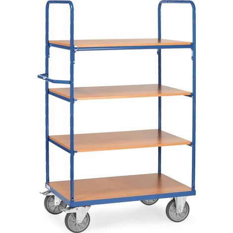 fetra Etagenwagen, Ladefläche 1000 x 600 mm, 1169 x 609 x 1800 mm (LxBxH), 1 fester und 3 lose Böden (1/3)