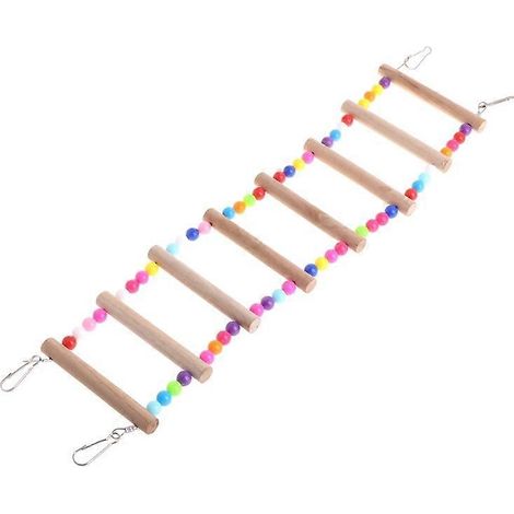 Jouets pour perroquets, échelles, balançoires, jouets à mâcher, accessoires pour cage à oiseaux suspendus, hamac - échelle à 8 niveaux - (1/5)