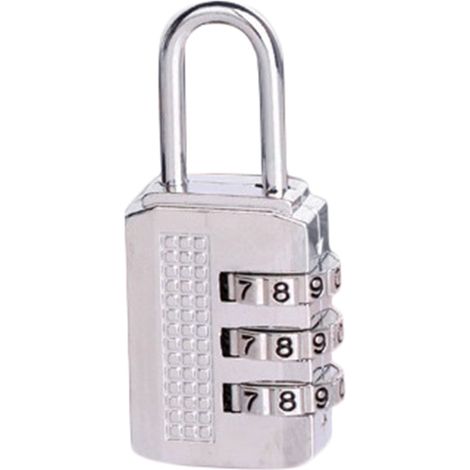 Cadenas À Combinaison 3 Chiffres - Alliage De Zinc - Pour Valises Armoires Casiers - Noir Blanc Rose Bleu - 1 Pièce (1/5)