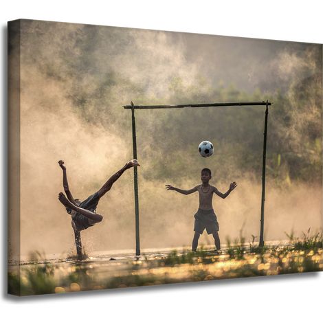 Impression sur toile Football Jeunesse 40x30 cm