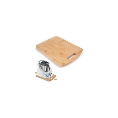 Mit Thermomix TM6/TM5 kompatibles Board, verschiebbarer Holzeinsatz mit Rollen für Thermomix, Bambus-Tabletthalterung mit Griff für Thermomix, schnelle und sichere Bewegung (1/5)