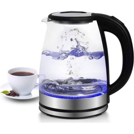 Bouilloire Électrique - Gotoll - en Verre avec illumination LED 1.8 Litres sans BPA - 1500W