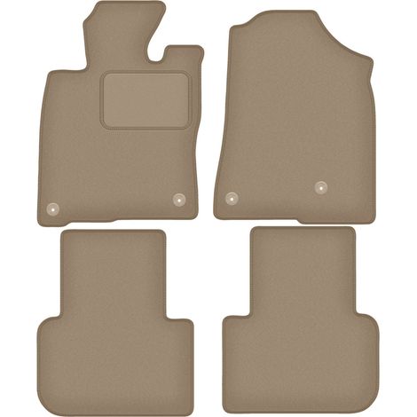 Alfombrillas de terciopelo para coche: Honda Civic XI híbrido (2022-) beige