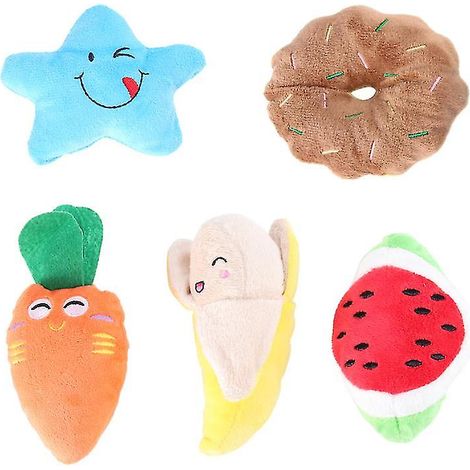 Lot de 5 jouets sonores en peluche (1/3)