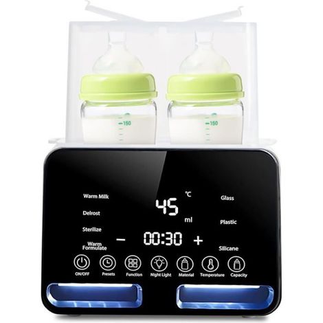 Chauffe-biberon 6 en 1 pour bébé - Stérilisateur à vapeur - Stérilisateur pour biberons - Chauffe-lait - Fonction maintien au chaud (1/5)