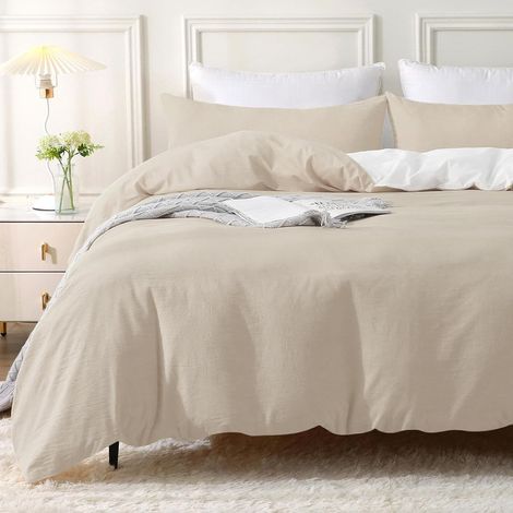 Housse de Couette 140x200 Coton - Chameau Beige (1/5)