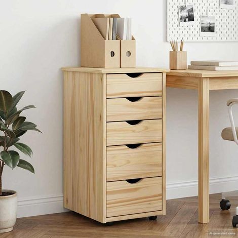 vidaXL  Cabinet  Brown 34 x 39 x 61.5 cm Solid Pine Wood