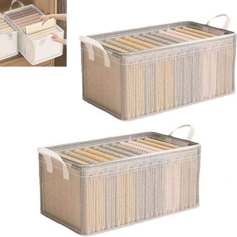 large capacity clothing storage boxes for clothes, comforters, blankets, toys (1/5)