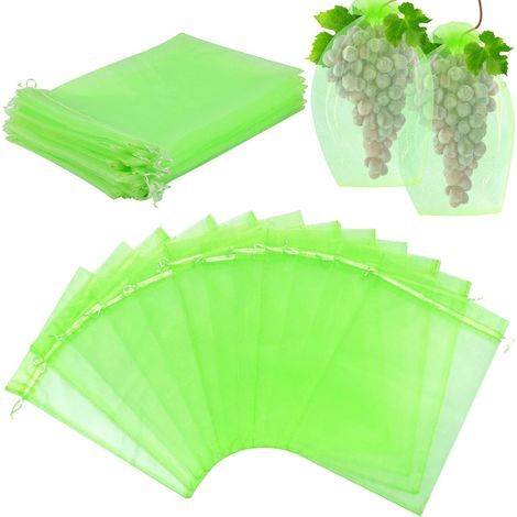 50 Pieces Fruit Protection Bags 20x30cm, Insect Netting, Garden Protection Netting, Bird Netting for Protecting Fruit and Plants (1/5)
