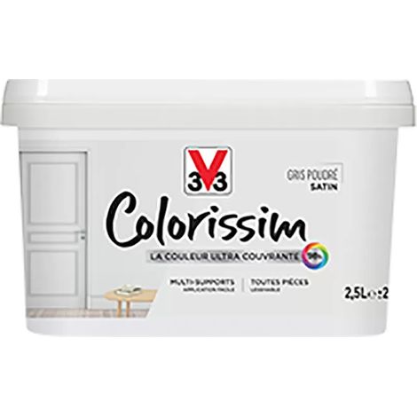 Peinture Multi-supports V33 Colorissim Satin Gris poudré 2,5 L