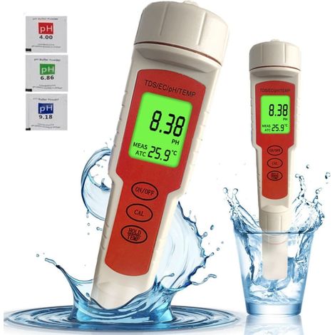 pH-mètre numérique, conçu pour la vérification régulière de l'acidité des échantillons liquides à usage domestique.-AquaForge (1/5)