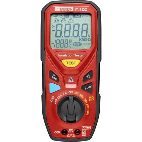 Benning IT 100 Misuratore di isolamento 50 V, 100 V, 250 V, 500 V, 1000 V 20 GΩ (1/5)