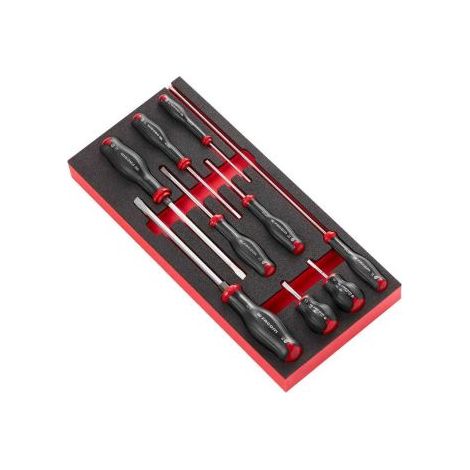 Facom – Jeu de tournevis cruciforme Phillips – Longueur 100mm – Pour vis à tête fraisée – Pour bois dur et teck