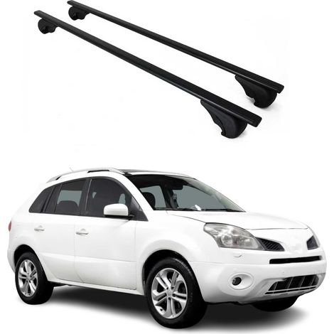 OMAC Barres de toit pour Renault Koleos I 2008-2015 – TÜV / DIN 75302:2019 – Antivol inclus – Charge max 75 kg – 2 barres Noir (1/4)