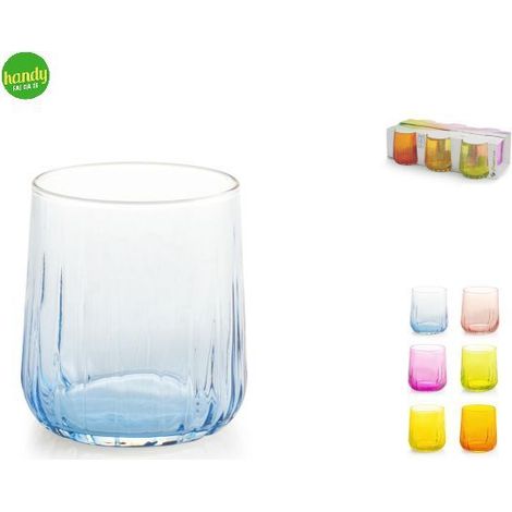 Set 6 bicchieri in vetro Pasabahce Nova soft colors cl. 31 colori assortiti