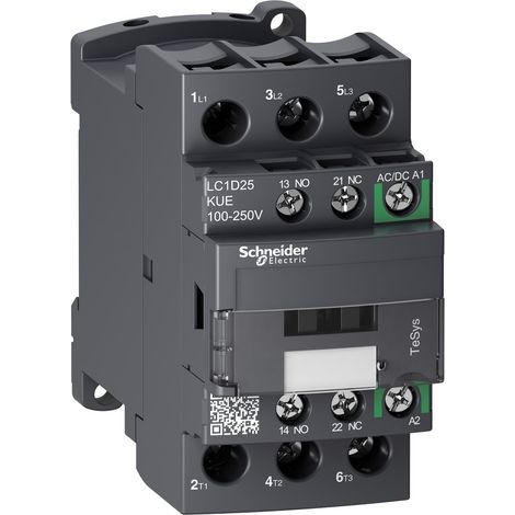 TeSys D - contacteur - 3P(3 NO) - AC3 - = 440V 25A - 100 à 250Vca-cc