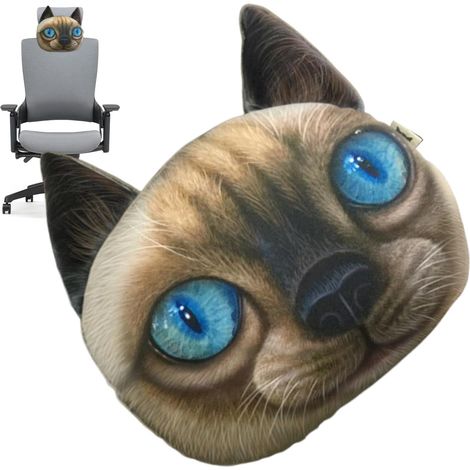 Oreiller appuie-tête de voiture Coussin soutien cervical en forme chat mignon , pour enfants , voyag
