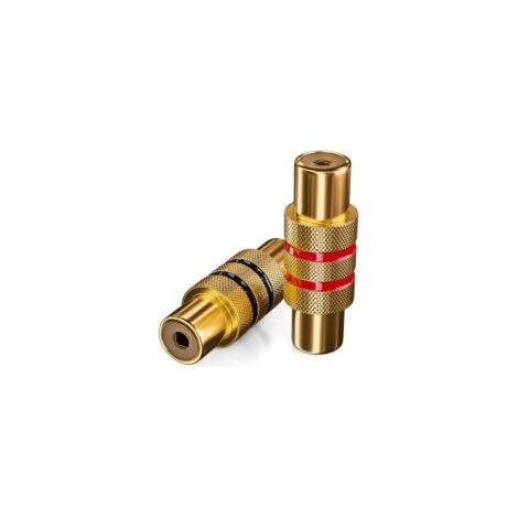 2-teiliger RCA-Koppler – Schwarzer und roter Audio-Video-Adapter – RCA-Buchse – Crezuo