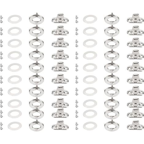 20 Vis de fixation à œillet et goujon, alliage de zinc, tension réglable, pour toile marine et bâche (1/5)