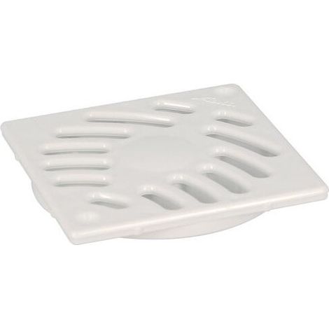 Quadratischer Gitterrost aus weißem PVC 100x100mm für SIH-Siphon