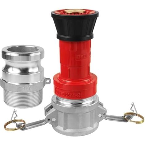 Porte-manger de feu NPSH de 1-1/2 pulgadas de flux constant avec 2 accessoires Camlock en aluminium pour radiateur d'arrosage de jardin et suppression des incendies Kit de 1,5 pulgadas (1/5)