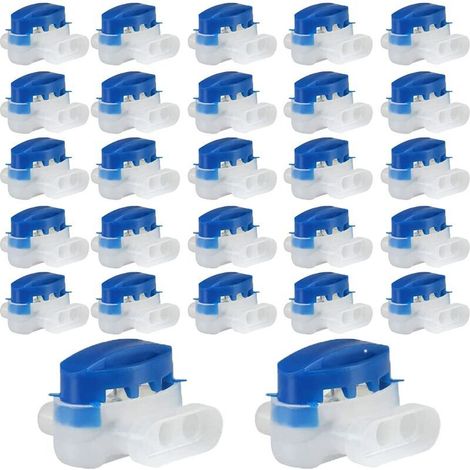 royaluxe -40 PCS Connects Cable Robot Tondeuse Remplis de Gel Résine, Connects Étanche 314 Pour Connects Robot Tondeuse Automower- Étanches, Sûrs, Dénudage Inutile,,bleu (1/5)