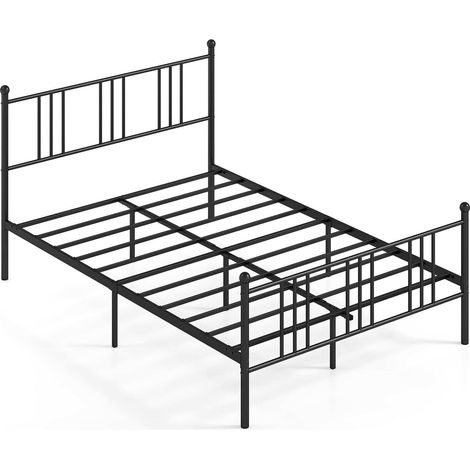 Queen Metal Bed Frame, 140x200 cm, Black, 300 kg Capacity