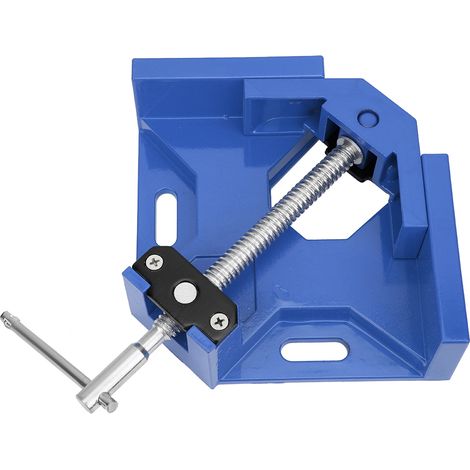 Étau à angle droit à 90 degrés avec poignée en T, fixation rapide pour le travail du bois (bleu) (1/5)