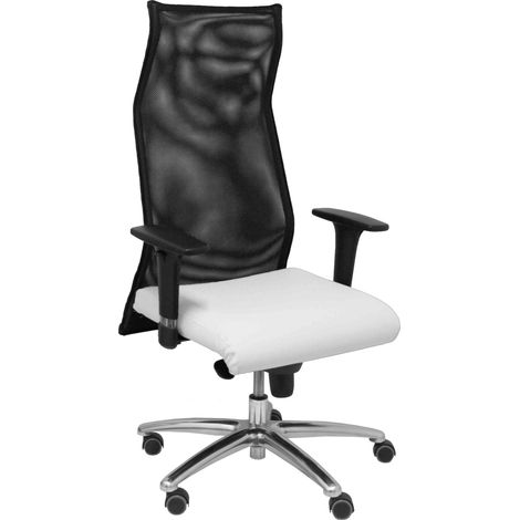 Sillon Albacete malla similpiel blanco