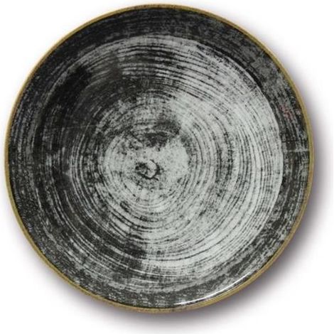 Set 6 Piatti Frutta da Tavola in Porcellana Napoli Black Round 21 cm (1/2)