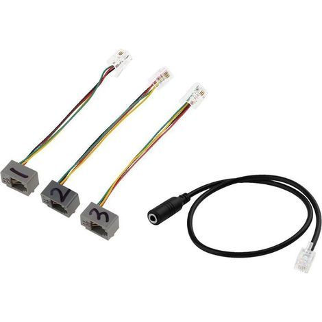 Câble casque pour smartphone Avayacisco 4P4C RJ9 vers 3,5 mm mâle-femelle (1/4)