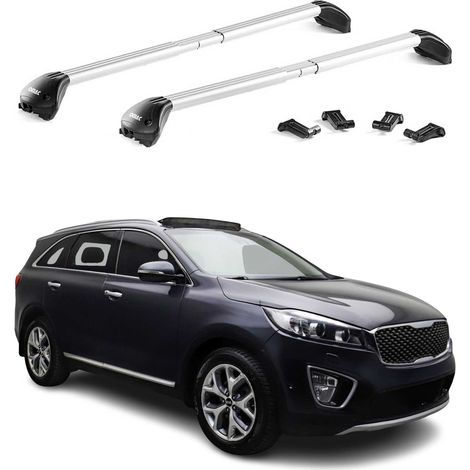 OMAC Dachträger Querträger TÜV geprüft für Kia Sorento mk3 2015-2020 – Abschließbar (4 Schlösser) – Max 100 kg – Robuste Befestigung Silber (1/5)