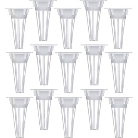 50 Pièces Pot Panier Hydroponique, Hydroponie Ensembles de Panier Plante Bassin de Remplacement, sans Sol Panier de Culture en Plastique pour la Culture Hydroponique des Plantes (Blanc)