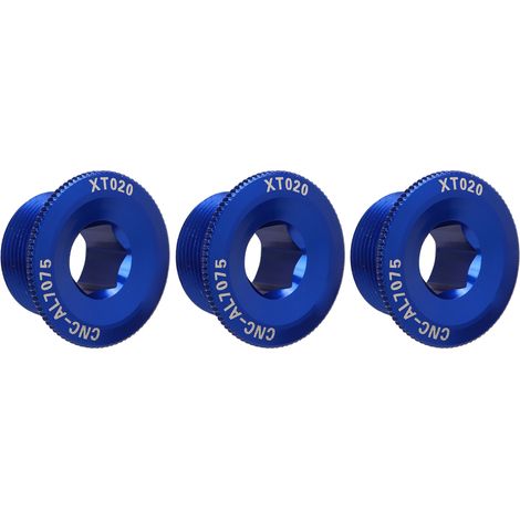 3 vis en alliage d'aluminium M20 pour couvercle de manivelle de vélo, bleu, résistant à la rouille et à la corrosion (1/5)