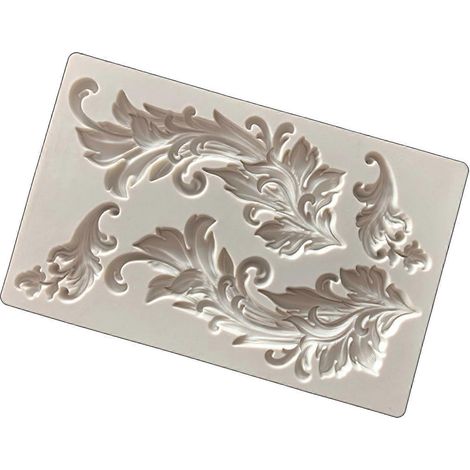 Moule en silicone à motif vintage en relief pour cupcakes et chocolats (1/4)