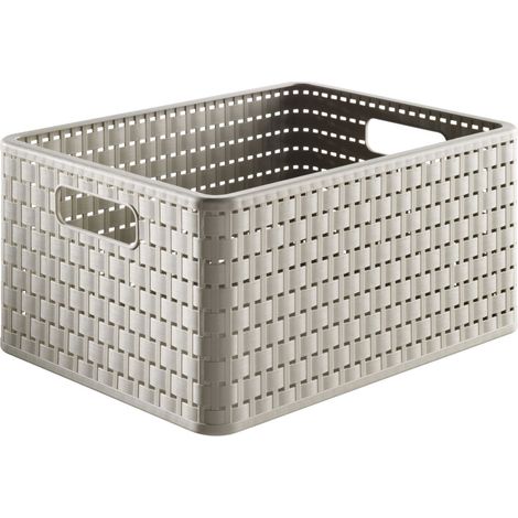 Rotho Korb Country A4, 18 L cappuccino Boxen, Körbchen & Kisten (1/3)
