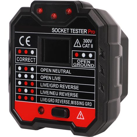 Testeur de prise électrique HT106D EU Détecteur de phase polarité tension 48250V pour maison (1/5)