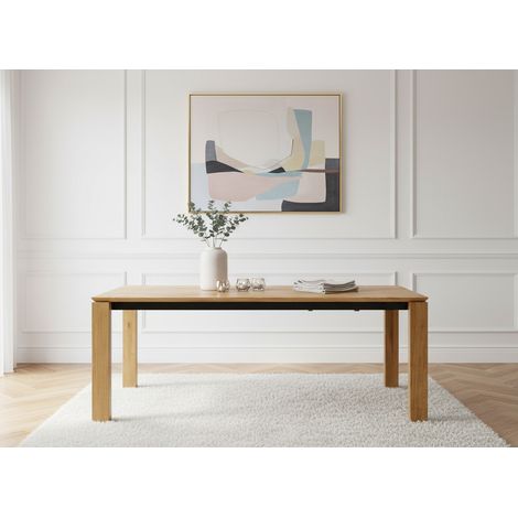 Bobochic – Table à manger extensible 180 à 260 cm – Chêne massif huilé – Jusqu'à 12 couverts – Style naturel – Fabriqué en Europe (1/5)