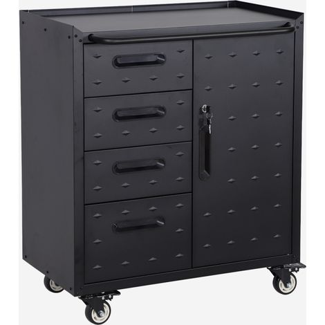 Mueble bajo de almacenamiento para garaje con 4 cajones y una puerta (1/5)